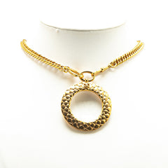 シャネル ココマーク ルーペ ネックレス ゴールド メッキ レディース CHANEL 【中古】