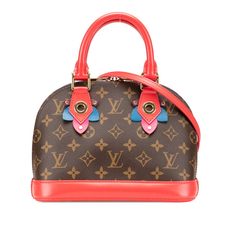 ルイ ヴィトン モノグラム アルマBB ハンドバッグ ショルダーバッグ 2WAY M41659 フラミンゴ レッド PVC レザー レディース LOUIS VUITTON 【中古】