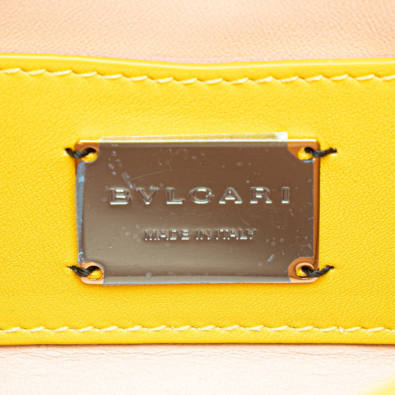 ブルガリ セルペンティ チェーン ショルダーバッグ イエロー レザー レディース BVLGARI 【中古】