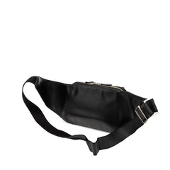 バレンシアガ ロゴ ウエストバッグ ボディバッグ 433625 ブラック キャンバス レザー メンズ BALENCIAGA 【中古】