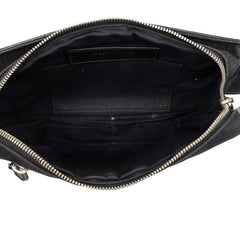 バレンシアガ ロゴ ウエストバッグ ボディバッグ 433625 ブラック キャンバス レザー メンズ BALENCIAGA 【中古】