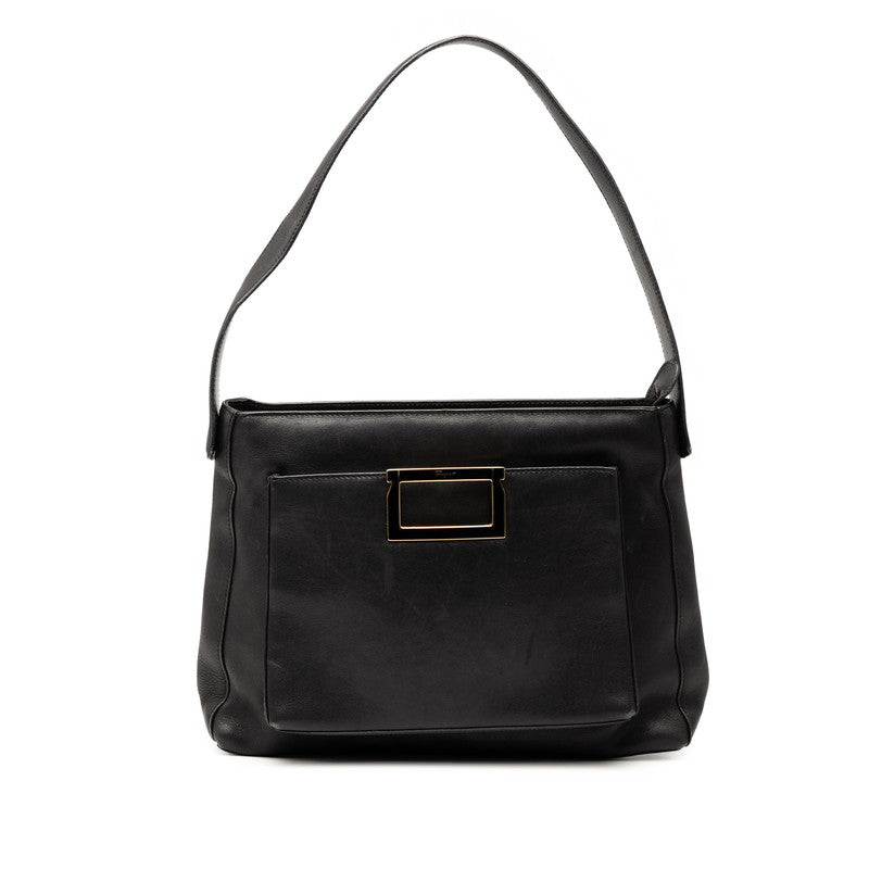サルヴァトーレフェラガモ ハンドバッグ トートバッグ ブラック レザー レディース Salvatore Ferragamo 【中古】