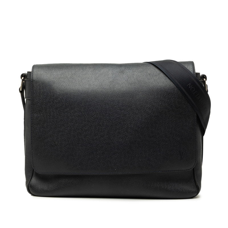 ルイ ヴィトン タイガ ロマンMM ショルダーバッグ M32624 ボレアル ダークネイビー レザー レディース LOUIS VUITTON 【中古】