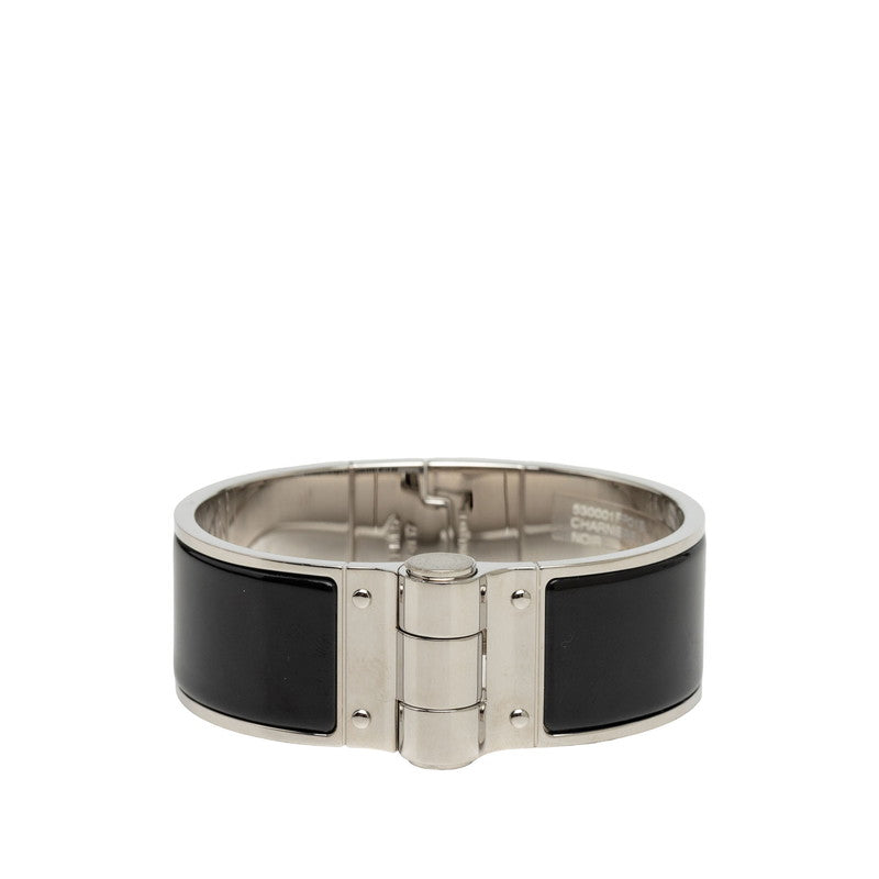 エルメス シャニエール ブレスレット バングル シルバー ブラック ノワール メタル エナメル レディース HERMES 【中古】