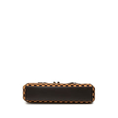 ルイ ヴィトン ダミエ ソバージュ ライオン ハンドバッグ M92131 ベージュ ブラウン ハラコ レザー レディース LOUIS VUITTON 中古