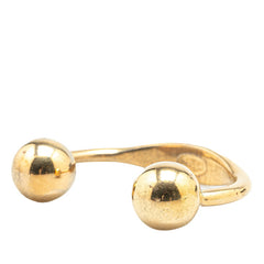 シャネル ロゴ バングル ゴールド メッキ レディース CHANEL 【中古】