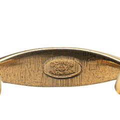 シャネル ロゴ バングル ゴールド メッキ レディース CHANEL 【中古】