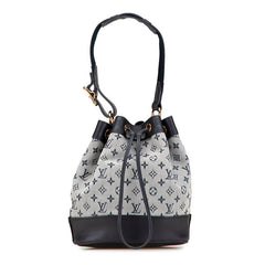 ルイ ヴィトン モノグラム ミニ ノエリー ショルダーバッグ M92685 グレー ブラック キャンバス レザー レディース LOUIS VUITTON 【中古】