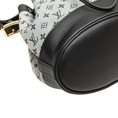 ルイ ヴィトン モノグラム ミニ ノエリー ショルダーバッグ M92685 グレー ブラック キャンバス レザー レディース LOUIS VUITTON 【中古】