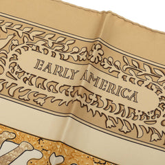 エルメス カレ90 EARLY AMERICA 古き良きアメリカ スカーフ ベージュ系 シルク レディース HERMES 中古