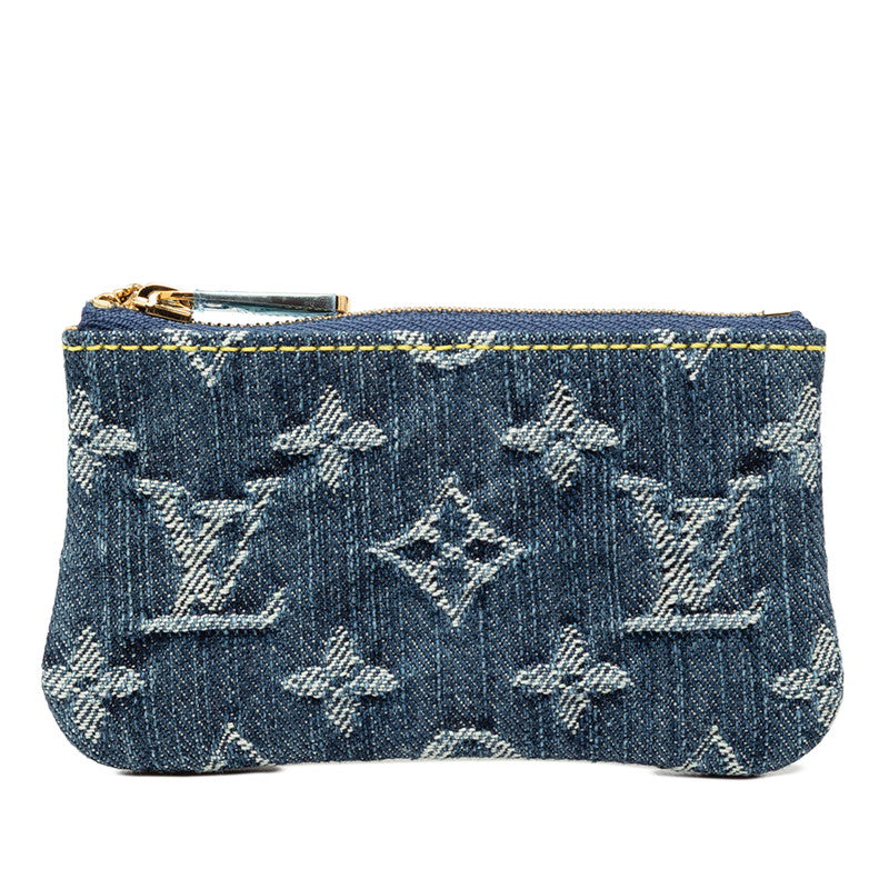 ルイ ヴィトン モノグラム デニム ポシェット クレ コインケース M95343 ブルー デニム レディース LOUIS VUITTON 【中古】