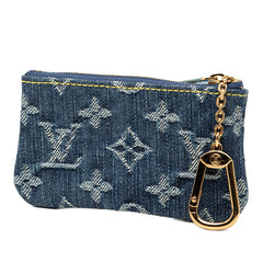 ルイ ヴィトン モノグラム デニム ポシェット クレ コインケース M95343 ブルー デニム レディース LOUIS VUITTON 【中古】