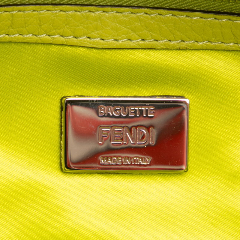 フェンディ バゲット マルチポケット ハンドバッグ ショルダーバッグ ウエストバッグ 3WAY 7VA579 イエローグリーン ナイロン レディース FENDI 【中古】