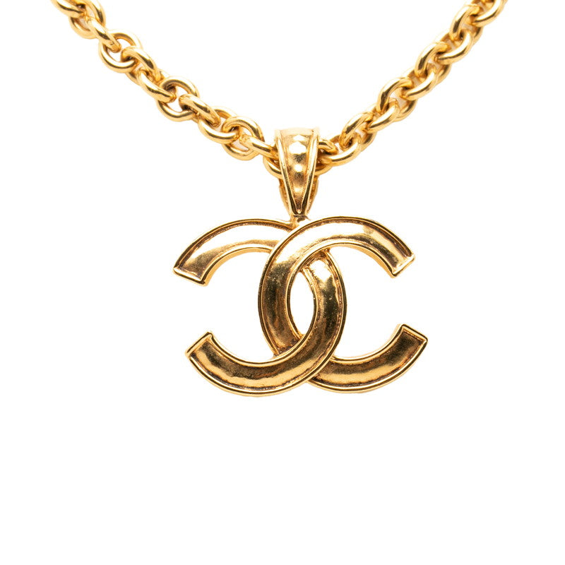 シャネル ココマーク ヴィンテージ チェーン ペンダント ネックレス ゴールド メッキ レディース CHANEL 【中古】