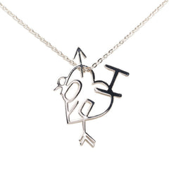 ディオール I LOVE DIOR ハートアロー チェーン ペンダント ネックレス シルバー メタル レディース Dior 【中古】