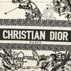 ディオール ゾディアック ブックトート スモール トートバッグ ホワイト ブラック キャンバス レディース Dior 【中古】