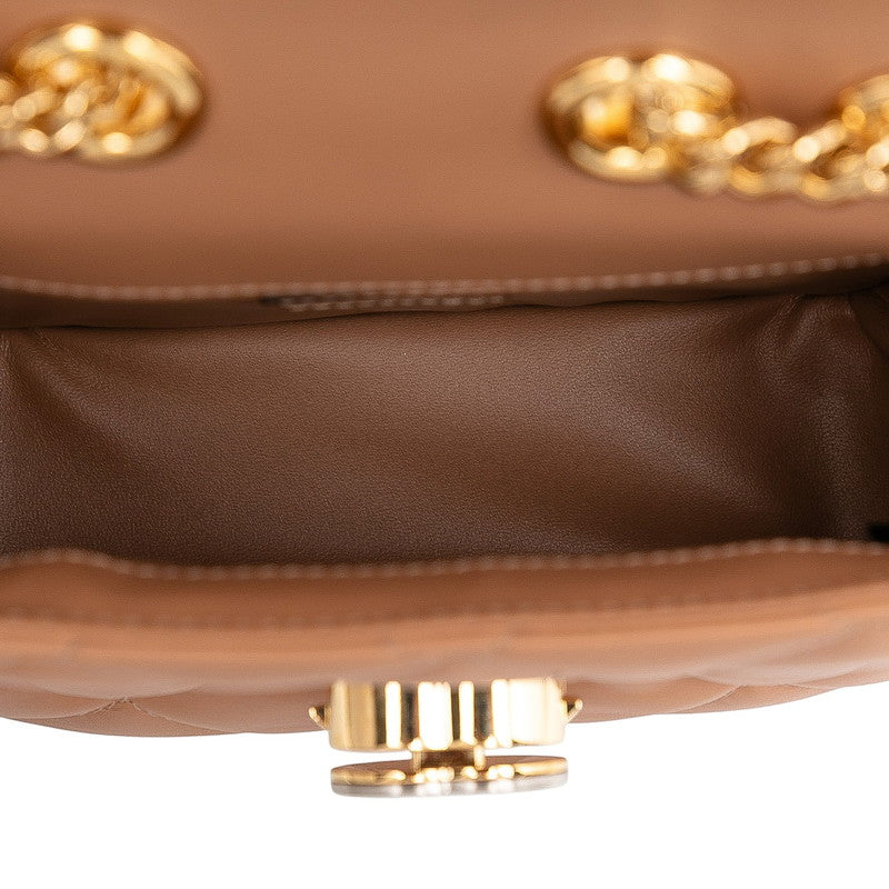 グッチ DECO デコ チェーン ショルダーバッグ 741457 ベージュ レザー レディース GUCCI 【中古】
