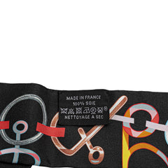 エルメス ツイリー Do Re Boucles ド レ ブックル スカーフ ブラック マルチカラー シルク レディース HERMES 【中古】