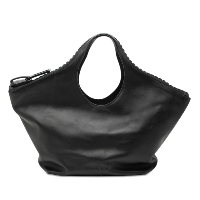 バレンシアガ メガジップ ハンドバッグ 656078 ブラック レザー レディース BALENCIAGA 【中古】