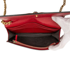 グッチ GGスプリーム クイーンマーガレット ビー 蜂 斜め掛け チェーンウォレット ショルダーバッグ 476079 ベージュ レッド PVC レザー レディース GUCCI 【中古】