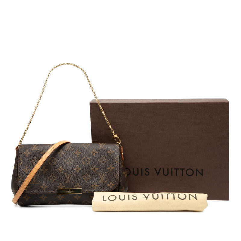 ルイ ヴィトン モノグラム フェイボリットMM ハンドバッグ ショルダーバッグ 2WAY M40718 ブラウン PVC レザー レディース LOUIS VUITTON 【中古】