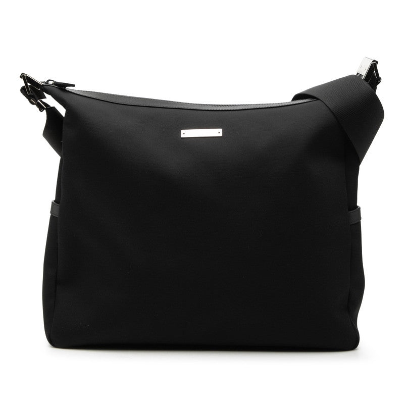 グッチ 斜め掛け ショルダーバッグ 019 0418 ブラック レザー ナイロンキャンバス メンズ GUCCI 【中古】