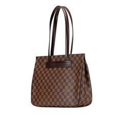 ルイ ヴィトン ダミエ パリオリPM ハンドバッグ トートバッグ N51123 ブラウン PVC レザー レディース LOUIS VUITTON 【中古】