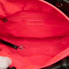 シャネル カンボンライン マトラッセ ココマーク ハンドバッグ トートバッグ ブラック ホワイト ラムスキン レディース CHANEL 【中古】