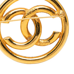 シャネル ココマーク ラウンド ブローチ 93P ゴールド メッキ レディース CHANEL 【中古】
