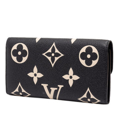 ルイ ヴィトン モノグラム アンプラント ポルトフォイユ エミリー 長財布 M83138 ブラック レザー レディース LOUIS VUITTON 中古
