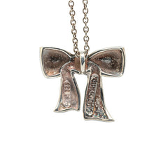 ティファニー リボン モチーフ ペンダントネックレス SV925 シルバー レディース TIFFANY&Co. 【中古】