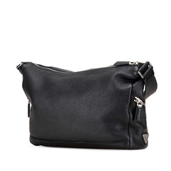 プラダ トライアングルロゴ 斜め掛け ショルダーバッグ 2VH165 ブラック レザー レディース PRADA 【中古】