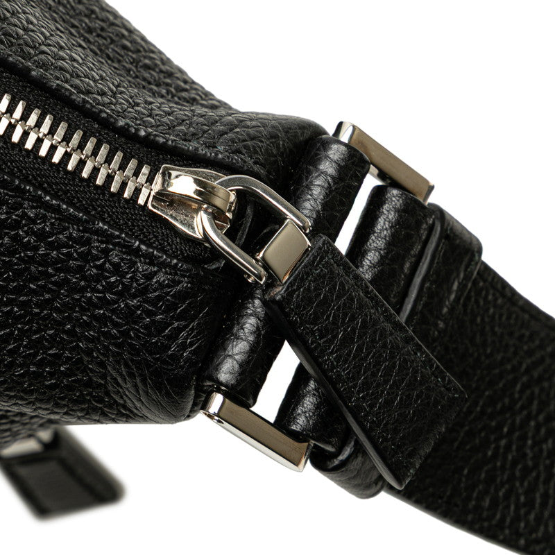 プラダ トライアングルロゴ 斜め掛け ショルダーバッグ 2VH165 ブラック レザー レディース PRADA 【中古】