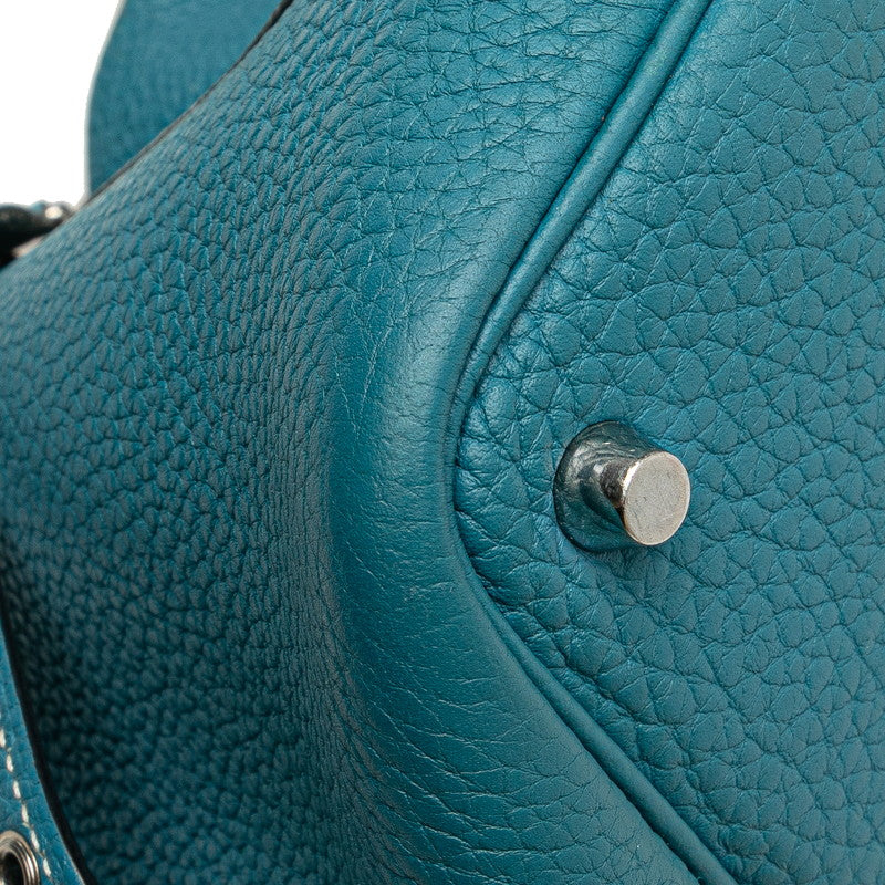 エルメス ピコタンロックPM ハンドバッグ ブルージーン トリヨンクレマンス レディース HERMES 【中古】