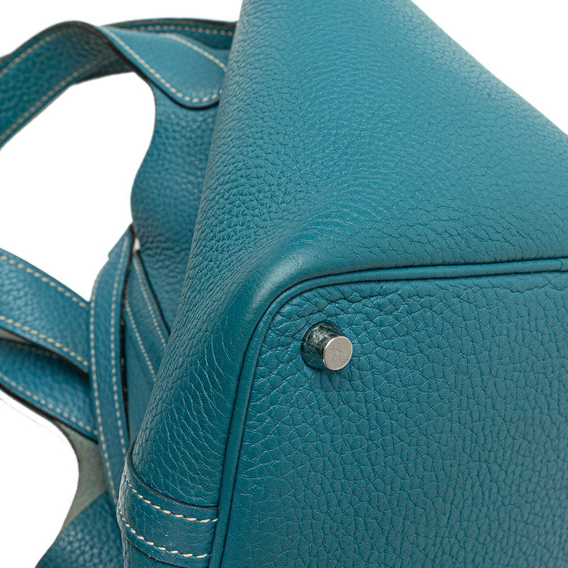 エルメス ピコタンロックPM ハンドバッグ ブルージーン トリヨンクレマンス レディース HERMES 【中古】