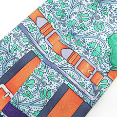 エルメス ツイリー GRAND MANEGE 大調教術 スカーフ ライトブルー レッド マルチカラー シルク レディース HERMES 【中古】