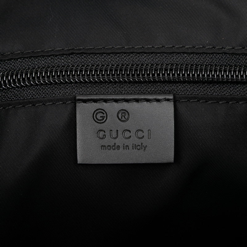 グッチ シェリーライン ハンドバッグ ショルダーバッグ 2WAY 630923 ブラック キャンバス レザー レディース GUCCI 【中古】