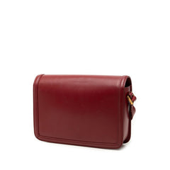 サンローラン YSLロゴ ソルフェリーノ 斜めかけ ショルダーバッグ 634305 レッド レザー レディース SAINT LAURENT 中古