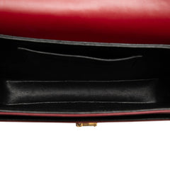 サンローラン YSLロゴ ソルフェリーノ 斜めかけ ショルダーバッグ 634305 レッド レザー レディース SAINT LAURENT 中古