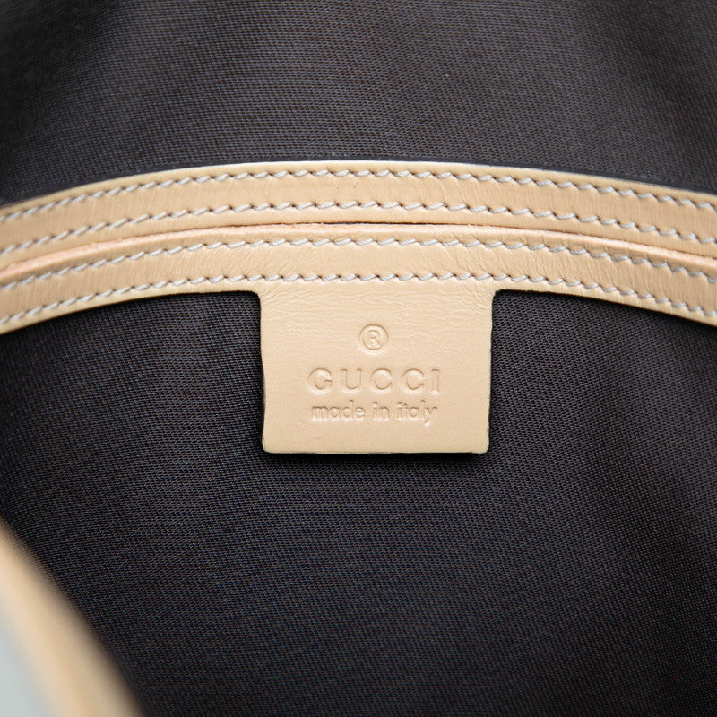 グッチ GGスプリーム ショルダーバッグ メッセンジャーバッグ 223666 ベージュ ブラウン PVC レザー レディース GUCCI 【中古】