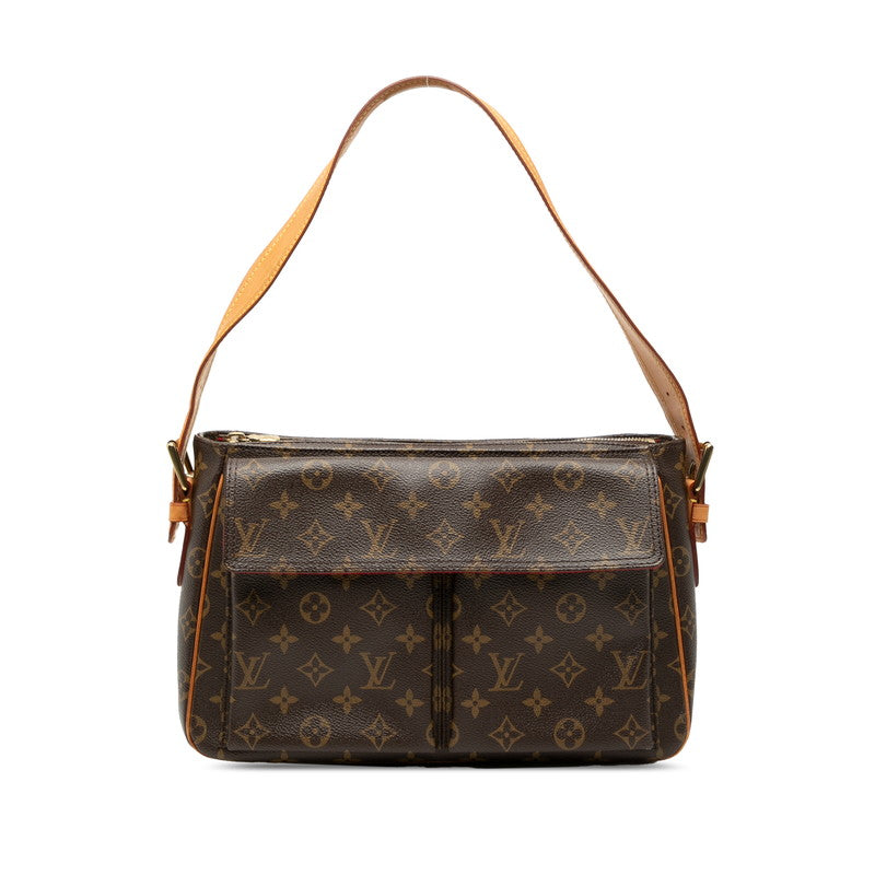 ルイ ヴィトン モノグラム ヴィバシテGM ワンショルダーバッグ M51163 ブラウン PVC レザー レディース LOUIS VUITTON 【中古】