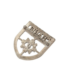 シャネル ロゴ ブローチ シルバー メタル ラインストーン レディース CHANEL 中古