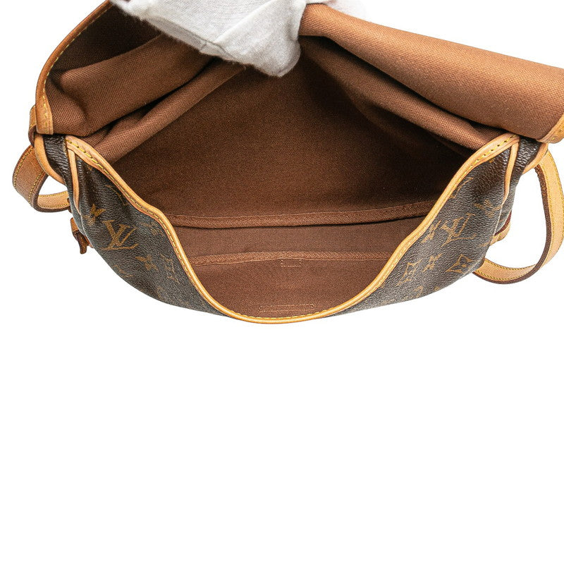 ルイ ヴィトン モノグラム ソミュール30 斜めがけ ショルダーバッグ M42256 ブラウン PVC レザー レディース LOUIS VUITTON 【中古】