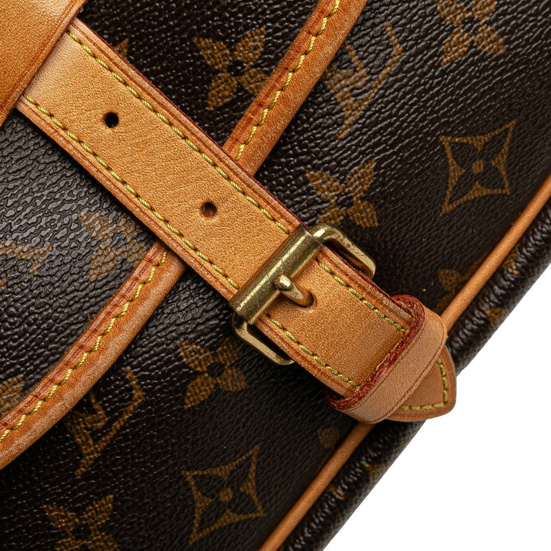 ルイ ヴィトン モノグラム ソミュール30 斜めがけ ショルダーバッグ M42256 ブラウン PVC レザー レディース LOUIS VUITTON 【中古】