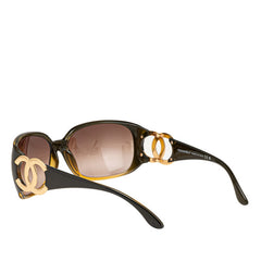 シャネル ココマーク サングラス 6014 ブラック ブラウン プラスチック レディース CHANEL 【中古】