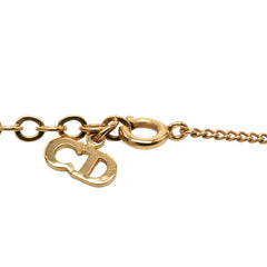 ディオール CDロゴ チェーン ペンダント ネックレス ゴールド メッキ レディース Dior 【中古】