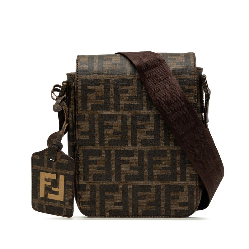 フェンディ ズッカ 斜め掛け ショルダーバッグ 7VA205 ブラウン PVC レディース FENDI 【中古】