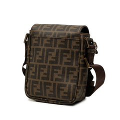 フェンディ ズッカ 斜め掛け ショルダーバッグ 7VA205 ブラウン PVC レディース FENDI 【中古】