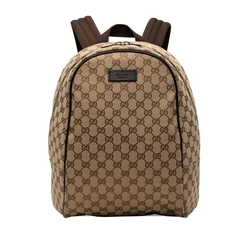 グッチ GGキャンバス リュック バックパック 449906 ベージュ ブラウン キャンバス レザー レディース GUCCI 【中古】
