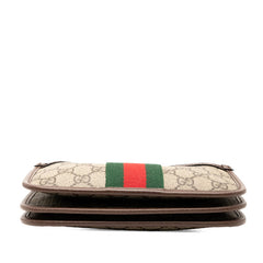 グッチ GGスプリーム オフィディア 斜め掛け ショルダーバッグ 625753 ベージュ ブラウン PVC レザー レディース GUCCI 【中古】